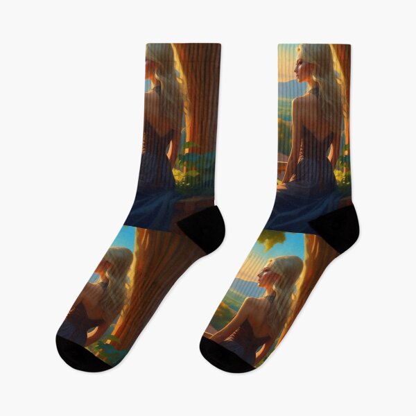 Item preview, Tuscan Sunset Blonde Woman Looking Through Window Painting designed and sold by UmSkelig834.