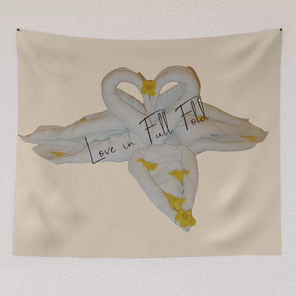 Item preview, Folded Love: Romantic Swan Towel Art designed and sold by Prachodayat Artworks.