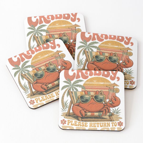 Item preview, If Crabby Please Return to Beach Retro Summer designed and sold by mo-carnival.
