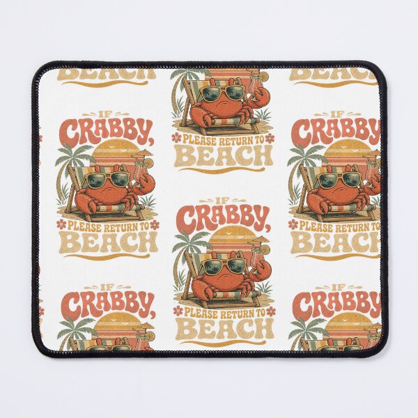 Item preview, If Crabby Please Return to Beach Retro Summer designed and sold by mo-carnival.