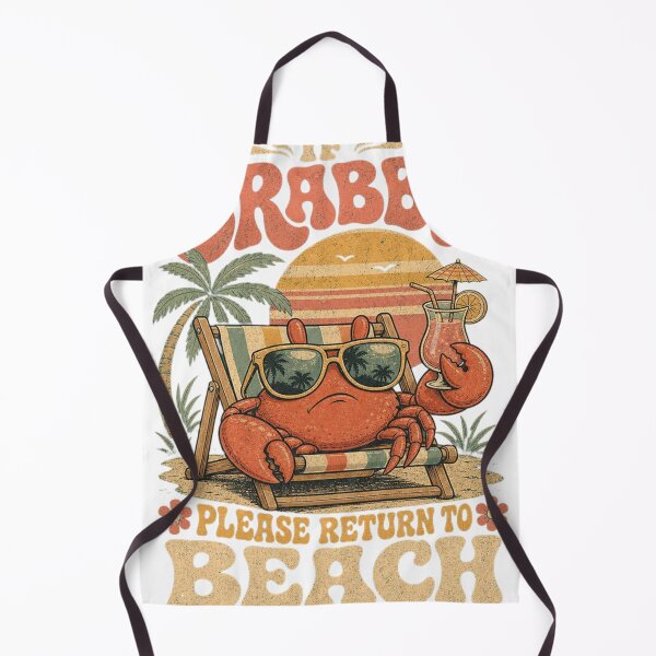 Item preview, If Crabby Please Return to Beach Retro Summer designed and sold by mo-carnival.