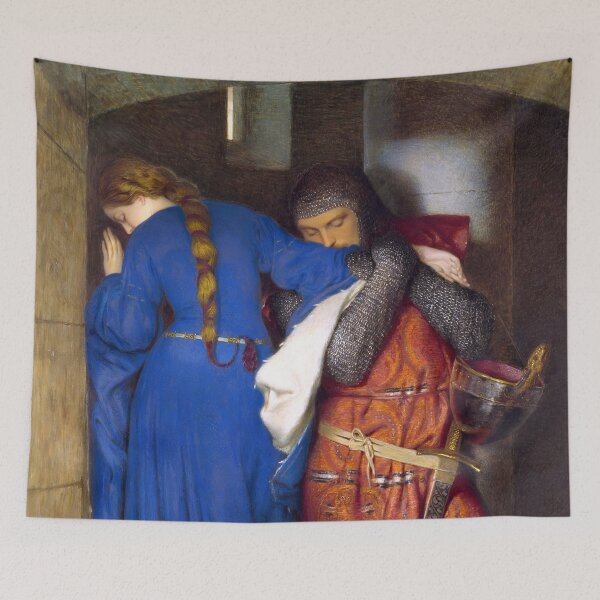 Item preview, The Meeting on the Turret Stairs romantic lovers portrait painting by Frederic William Burton designed and sold by Jéanpaul  Ferro.