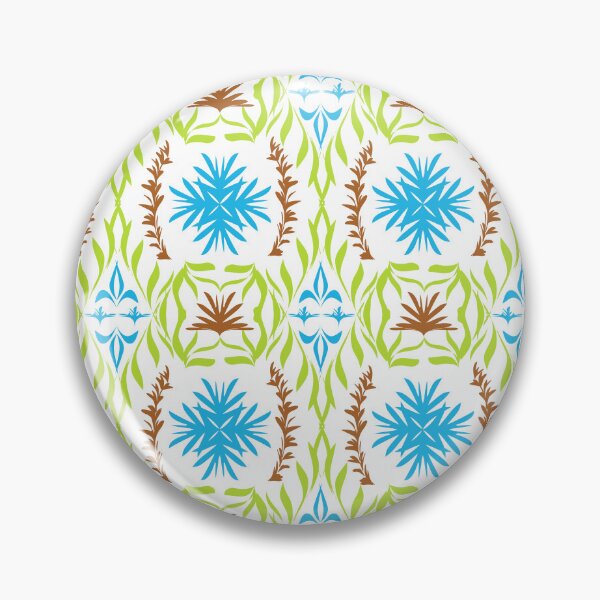 Item preview, Abstract Botanical Seamless Pattern with Blue Floral Motifs and Green Leaves designed and sold by Ei-Ei.