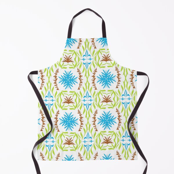 Item preview, Abstract Botanical Seamless Pattern with Blue Floral Motifs and Green Leaves designed and sold by Ei-Ei.