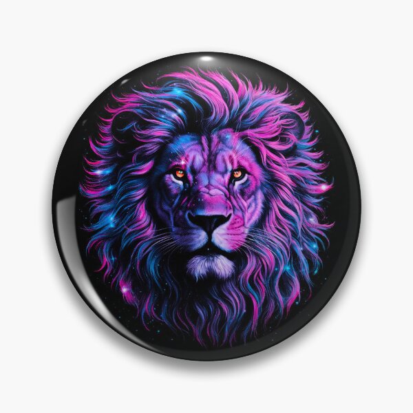 Item preview, Psychedelic Neon Cosmic Lion Face Graphic – Vibrant Galaxy King of the Jungle Art Graphic designed and sold by maseno.