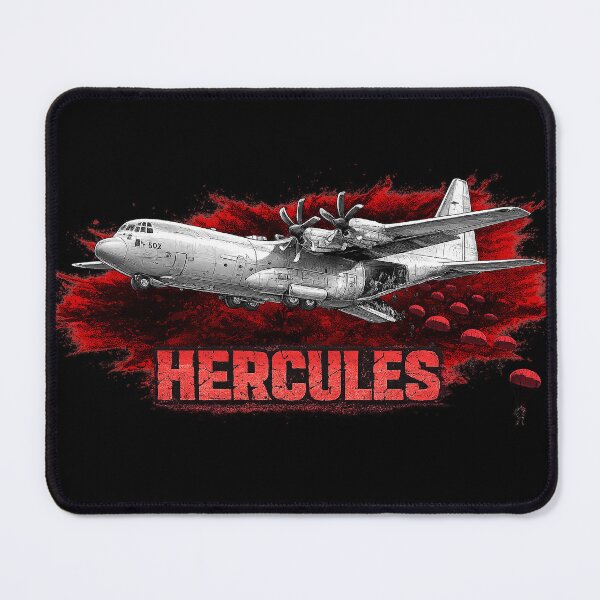 Item preview, C-130 Hercules Airborne Assault | Military Paratrooper Line Art Aviation Design designed and sold by Aerolovers.