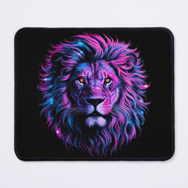 Item preview, Psychedelic Neon Cosmic Lion Face Graphic – Vibrant Galaxy King of the Jungle Art Graphic designed and sold by maseno.