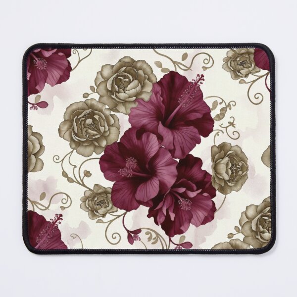 Item preview, Vintage Maroon Rose Floral Seamless Pattern designed and sold by IntelliMindDesigns.