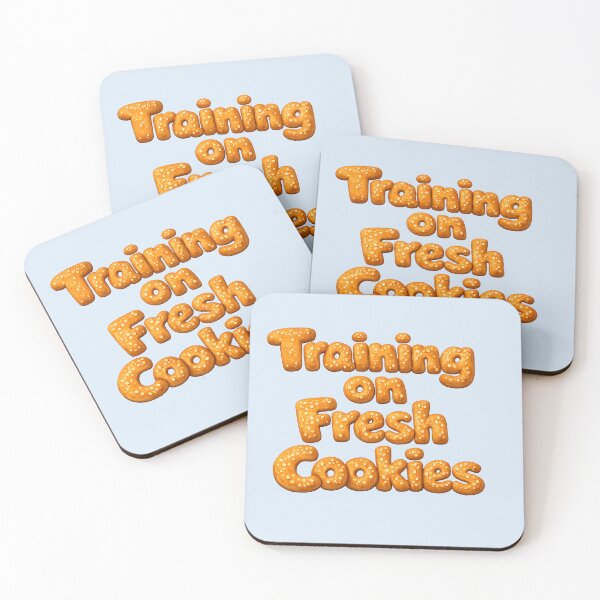 Artikelvorschau, Training on Fresh Cookies – Funny Machine Learning & AI Bread Pun – Light Blue Background entworfen und verkauft von Nerd Romance Café.