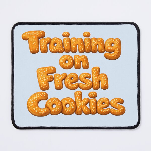Item preview, Training on Fresh Cookies – Funny Machine Learning & AI Bread Pun – Light Blue Background designed and sold by Nerd Romance Café.