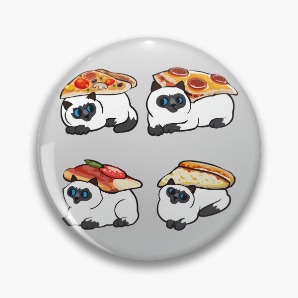 Item preview, Pizza Siamese Cat designed and sold by Huebucket.