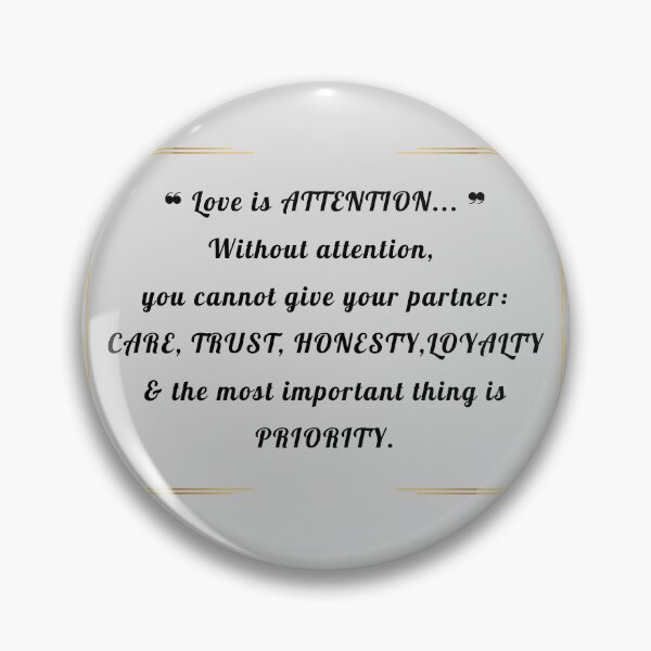 Item preview, Love is Attention Relationship Quote with Floral Pattern designed and sold by Jyoti-Quotes.