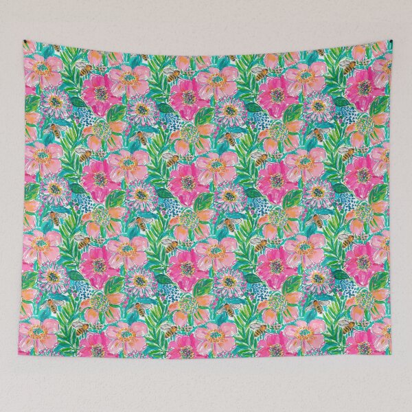 Item preview, Watercolour Bees and Flowers designed and sold by ThePreppyArtist.