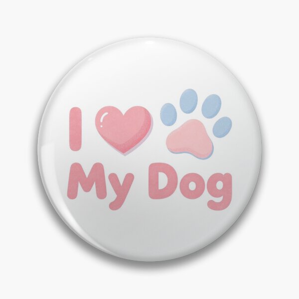 Item preview, I love my pet dog in pink and blue colours designed and sold by carlsmart1.