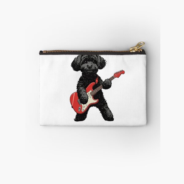 Item preview, Rock Star Black Poodle Playing Red Electric Guitar - Cute Dog Musician designed and sold by haitrieuic96.