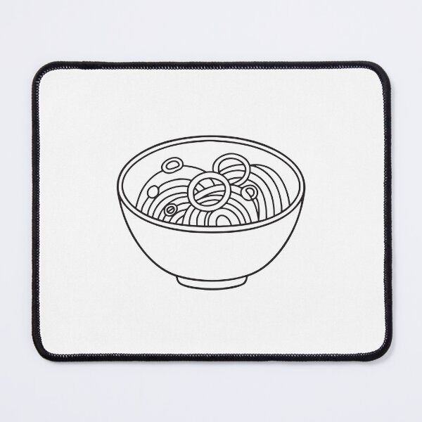 Item preview, A bowl of udon noodles topped with green onion slices designed and sold by rasagamastore.
