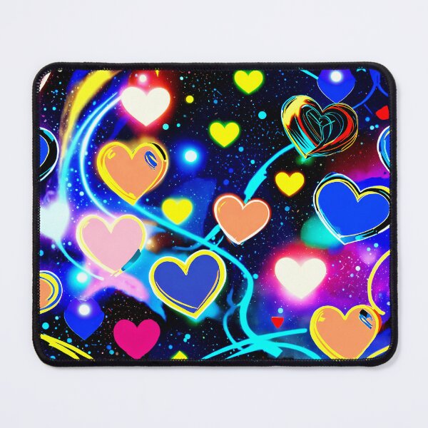 Item preview, Galaxy Neon Hearts Pattern – Colorful Love Aesthetic Design designed and sold by IMuDesigner.
