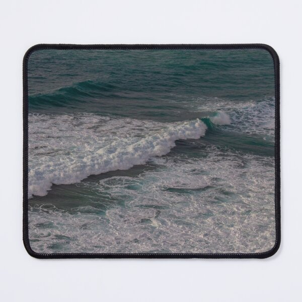 Item preview, Ocean Waves Crashing Over Turbulent Sea With White Foam and Rolling Surf Along Coastline designed and sold by Nmallia.