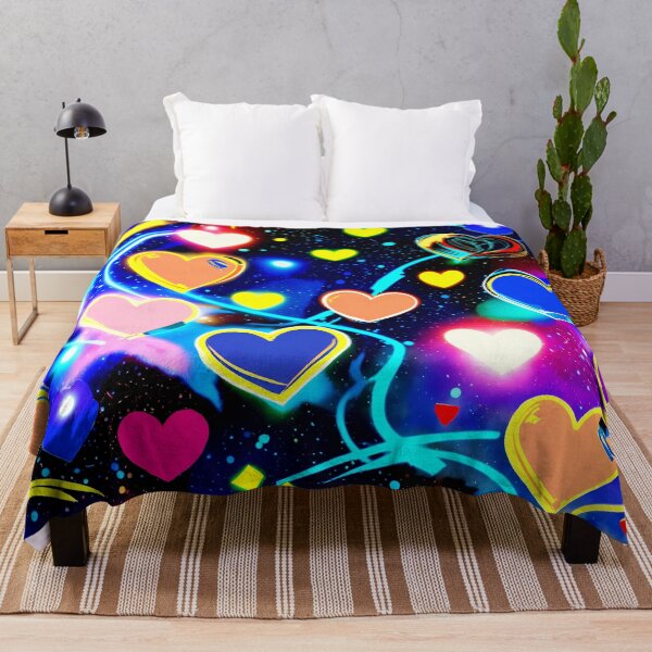 Item preview, Galaxy Neon Hearts Pattern – Colorful Love Aesthetic Design designed and sold by IMuDesigner.
