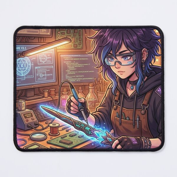 Item preview, Cyber Witch Workbench | Maker Space Poster | Engineer Girl Gift designed and sold by YNAMREG.