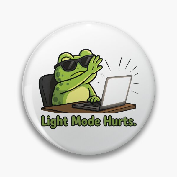 Item preview, Light Mode Hurts Frog designed and sold by SimplePoDesign.