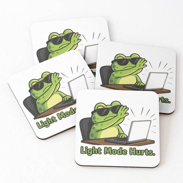 Item preview, Light Mode Hurts Frog designed and sold by SimplePoDesign.