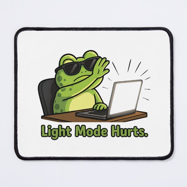 Item preview, Light Mode Hurts Frog designed and sold by SimplePoDesign.