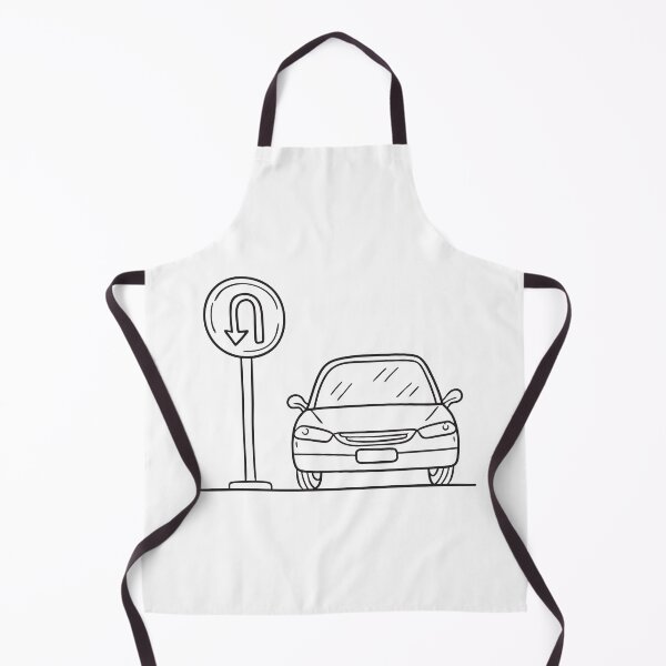 Item preview, Car Stopped Near U Turn Sign designed and sold by rasagamastore.