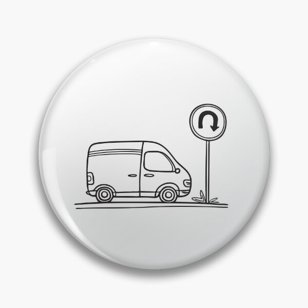 Item preview, Delivery Van Beside U Turn Zone designed and sold by rasagamastore.