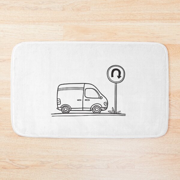 Item preview, Delivery Van Beside U Turn Zone designed and sold by rasagamastore.