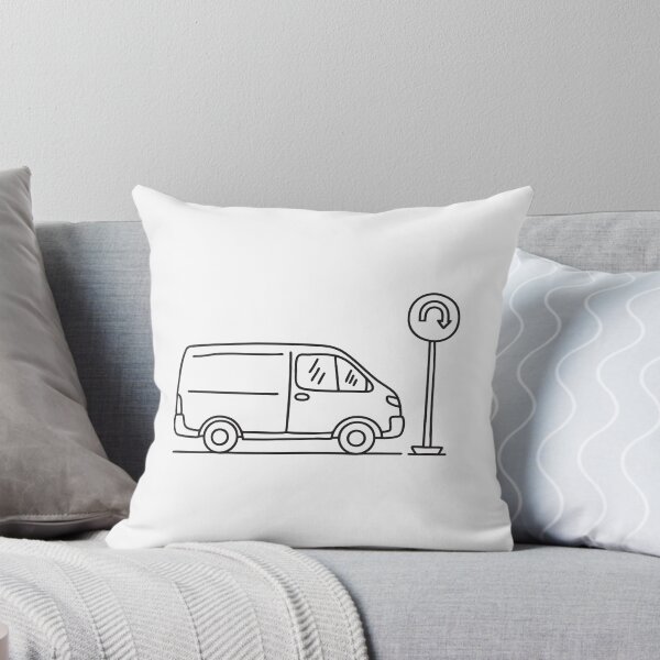 Item preview, Delivery Van Near U Turn Sign designed and sold by rasagamastore.