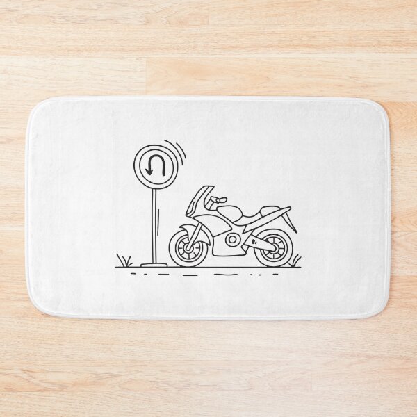 Item preview, Motorcycle Near U Turn Marking designed and sold by rasagamastore.
