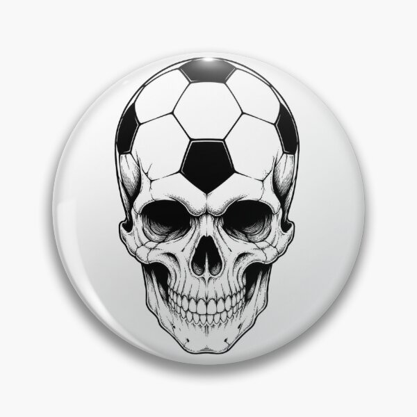 Item preview, Soccer Ball Human Skull Silhouette designed and sold by Anne97s.