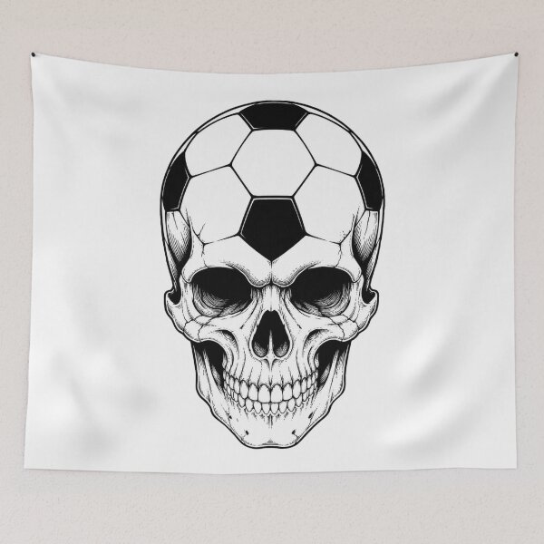 Item preview, Soccer Ball Human Skull Silhouette designed and sold by Anne97s.