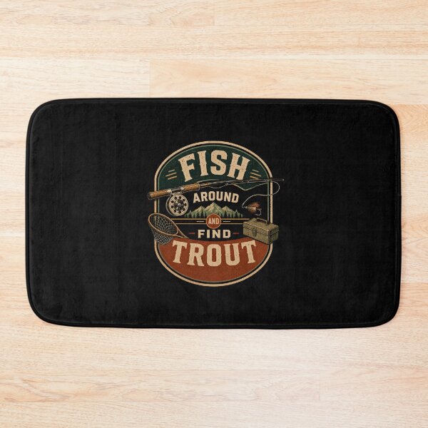 Item preview, Fish Around and Find Trout  designed and sold by DemureArtsy.