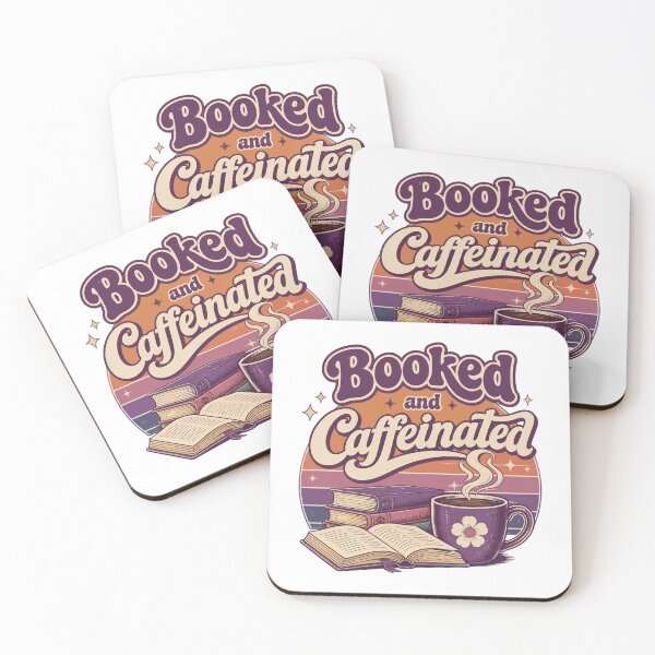Item preview, "Booked and Caffeinated" Retro designed and sold by MusesWhispers.