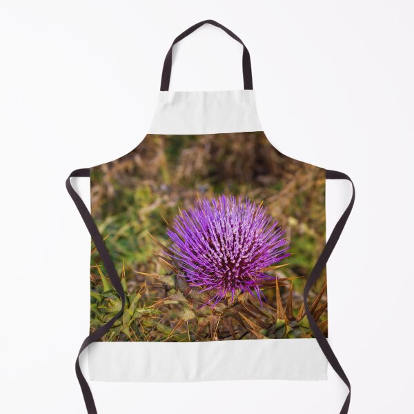 Item preview, Vibrant Purple Thistle Flower With Spiky Leaves Closeup In Natural Wildflower Habitat designed and sold by Nmallia.