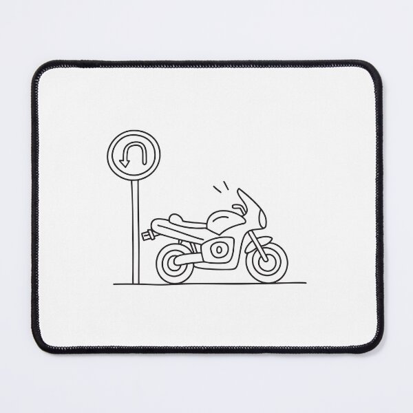 Item preview, Motorcycle Beside U Turn Symbol designed and sold by rasagamastore.