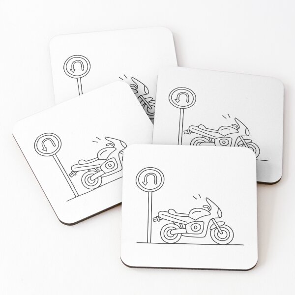 Item preview, Motorcycle Beside U Turn Symbol designed and sold by rasagamastore.