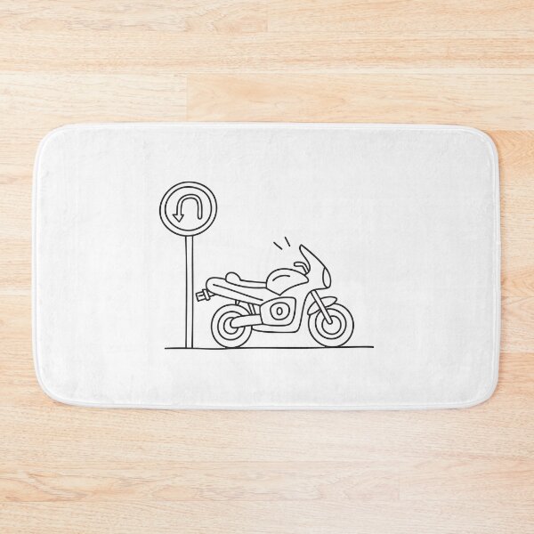 Item preview, Motorcycle Beside U Turn Symbol designed and sold by rasagamastore.