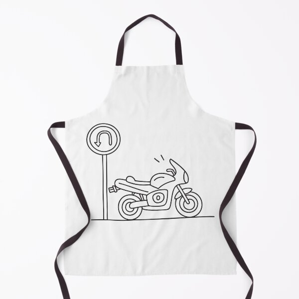 Item preview, Motorcycle Beside U Turn Symbol designed and sold by rasagamastore.