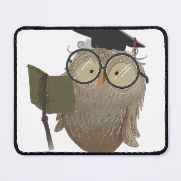 Item preview, Cute Wise Owl Reading a Book designed and sold by DailyDoodlesBySumbul.