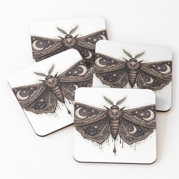 Item preview, Celestial Moth Moon Phases Gothic Mystical Insect Art Design designed and sold by irfanshikh.