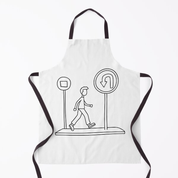 Item preview, Person Walking Past U Turn Sign designed and sold by rasagamastore.