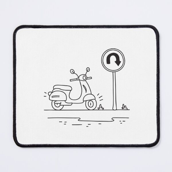 Item preview, Scooter Turning Near U Turn Symbol designed and sold by rasagamastore.