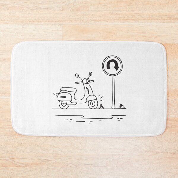 Item preview, Scooter Turning Near U Turn Symbol designed and sold by rasagamastore.