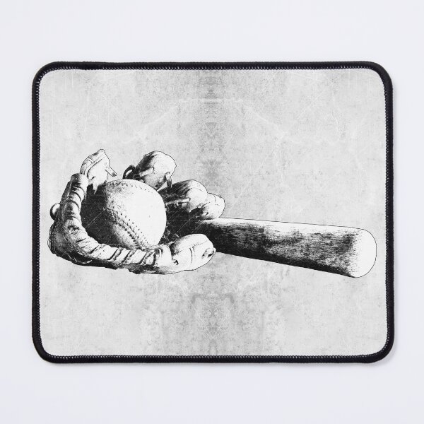 Item preview, Weathered Baseball Bat Glove Ball Dark Americana Sports Art designed and sold by Ghoul Enterprises.