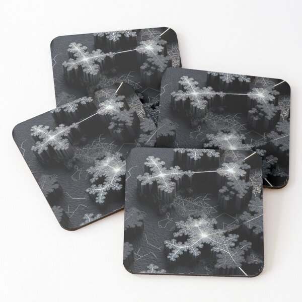 Item preview, Intricate Black and White Crystal Fractal Pattern designed and sold by IntelliMindDesigns.