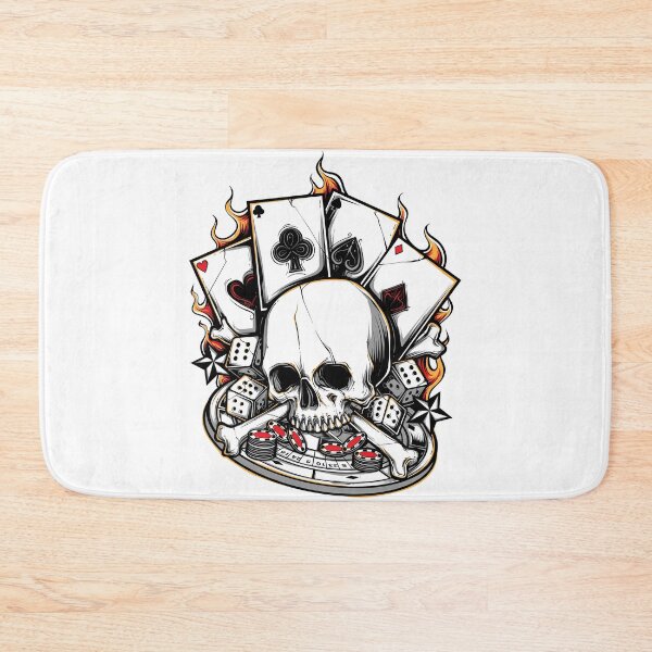 Item preview, Skull Casino – Lucky Poker Cards & Dice Gothic Graphic T-Shirt designed and sold by FanshopMA.