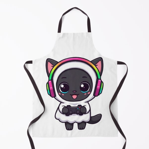 Item preview, Cute Devil Gamer Cat with RGB Headphones Kawaii Sticker designed and sold by Stylestickers55.